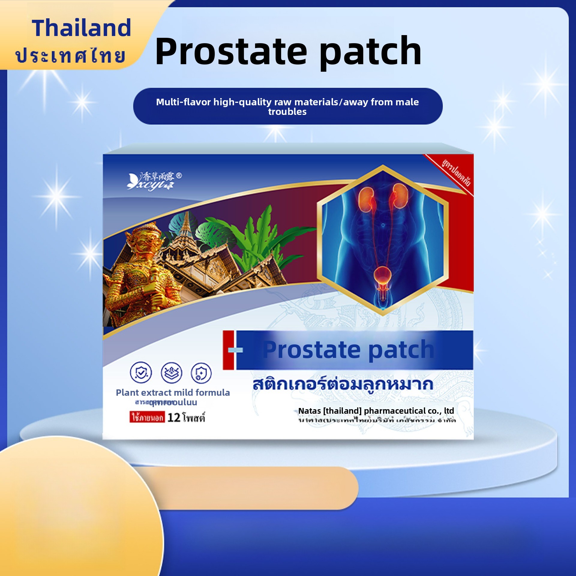 12-Pack Thai Natas Prostate Pa - Herbal Wellness Patches avaliação e preço