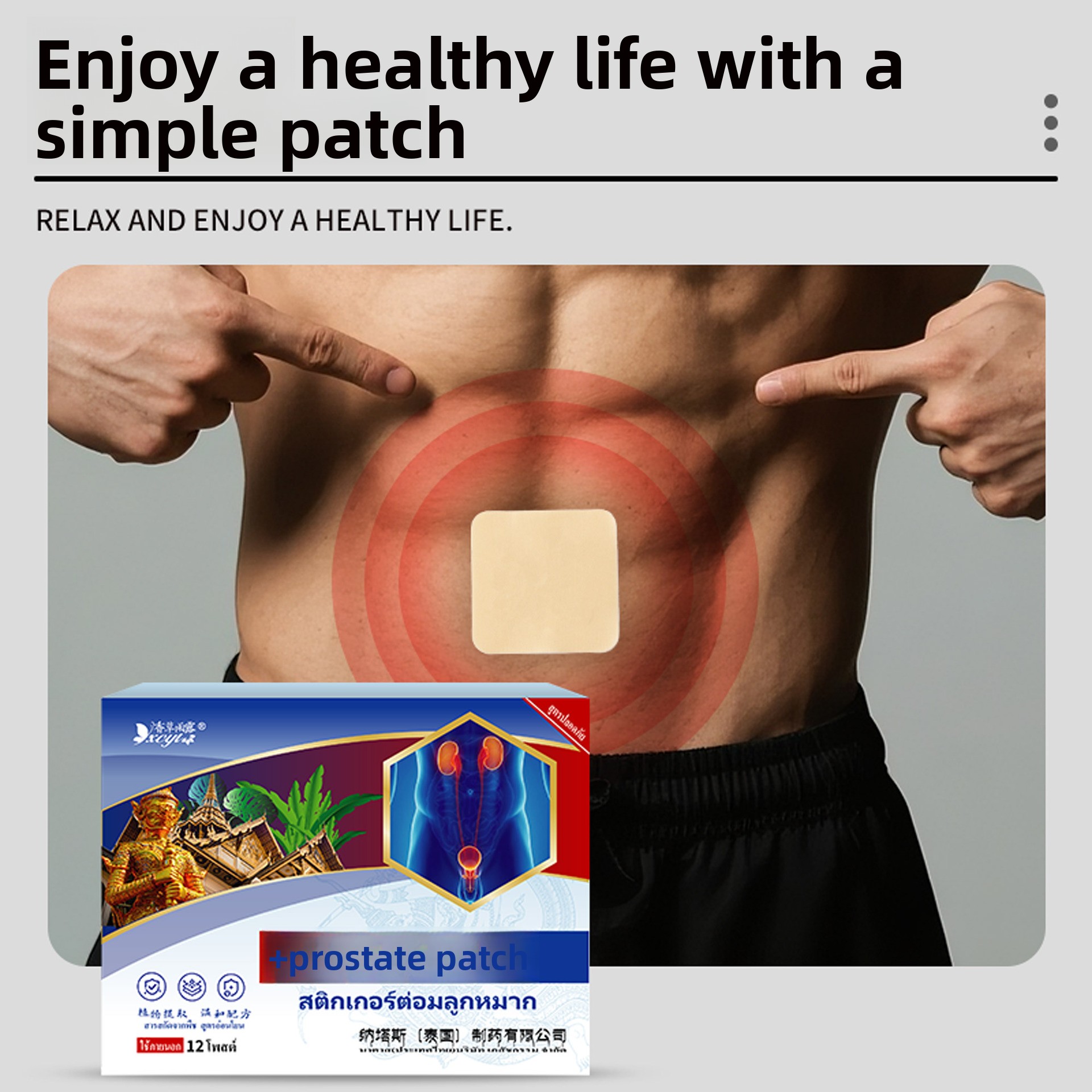 12-Pack Thai Natas Prostate Pa - Herbal Wellness Patches avaliação e preço