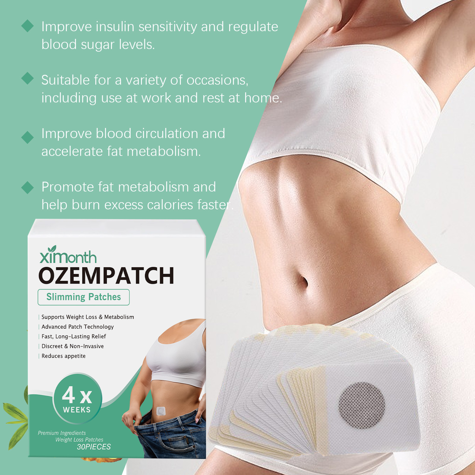 Ximonth Body Shaping Patches I - Herbal Wellness Patches avaliação e preço