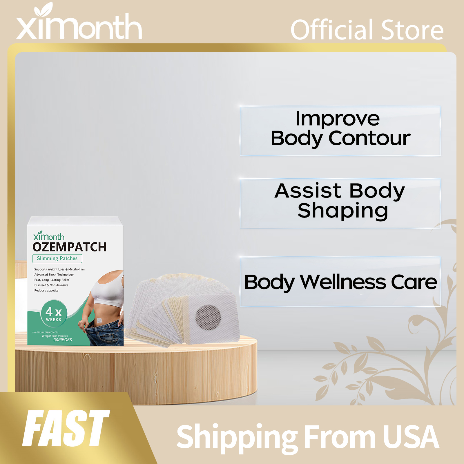 Ximonth Body Shaping Patches I - Herbal Wellness Patches avaliação e preço