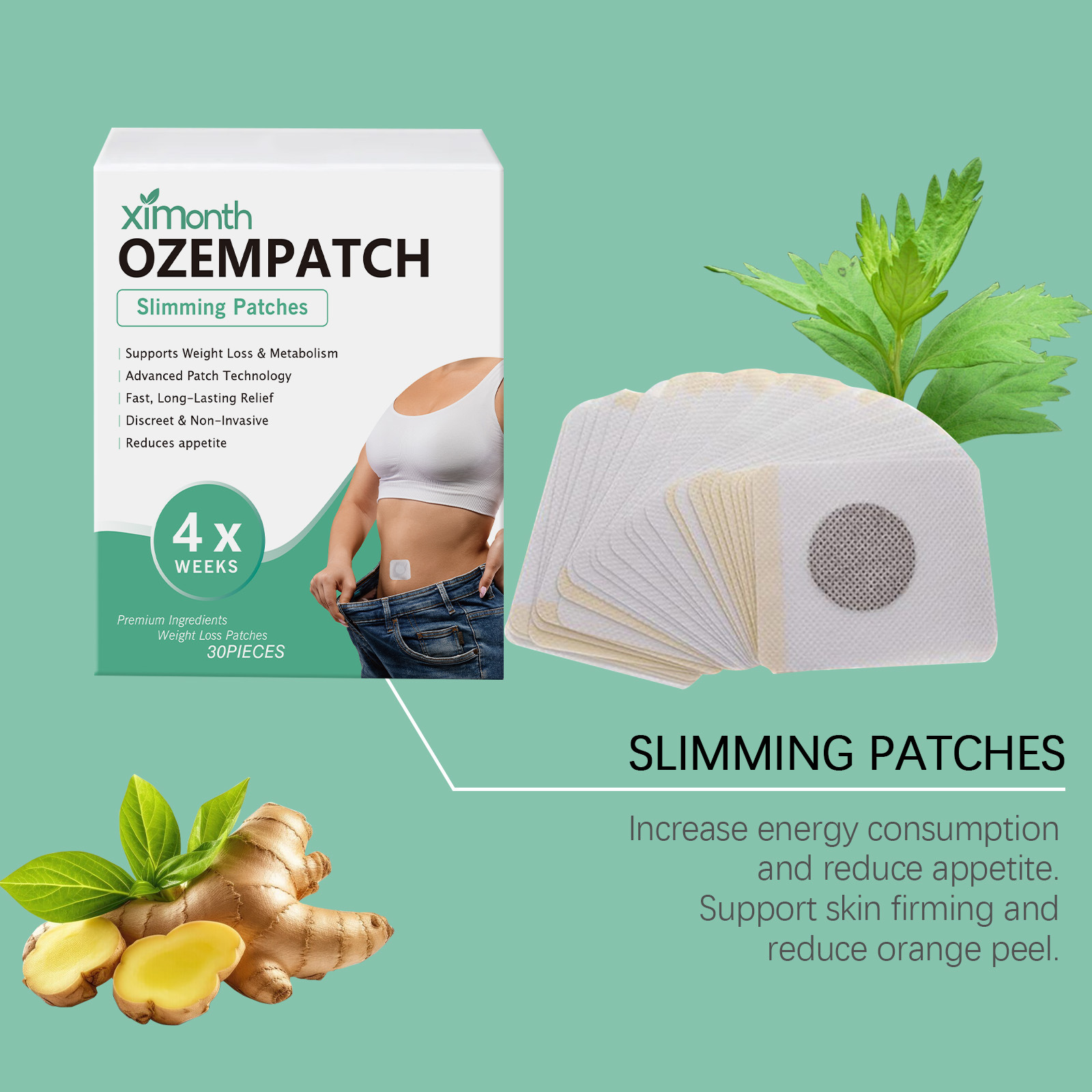 Ximonth Body Shaping Patches I - Herbal Wellness Patches avaliação e preço